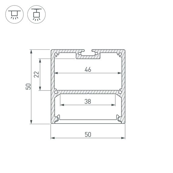 Arlight 036202 Профиль SL-LINE-5050-3000 ANOD (Arlight, Алюминий) 036202, изображение 5