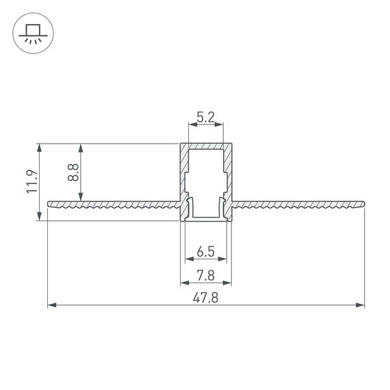Arlight 034986 Профиль SL-LINIA8-FANTOM-2000 ANOD (Arlight, Алюминий) 034986, изображение 6