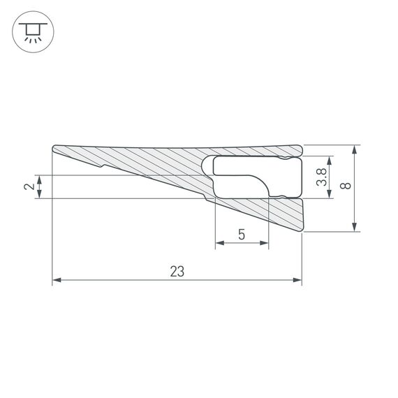Arlight 038205 Профиль SL-MINI-SHELF-H8-2000 ANOD OLIVE GREY (Arlight, Алюминий) 038205, изображение 8