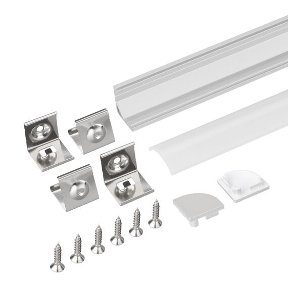 Arlight 036843 Профиль с экраном SL-KANT-H16-2000 ANOD+OPAL (Arlight, Алюминий) 036843, изображение 8