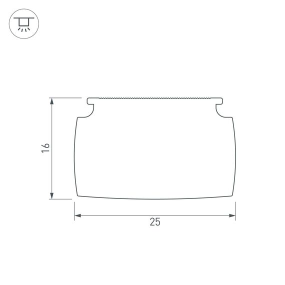 Arlight 041797 Экран SL-LINE-W20-145deg-2400 BLOCK FROST-PM (Arlight, Пластик) 041797, изображение 4