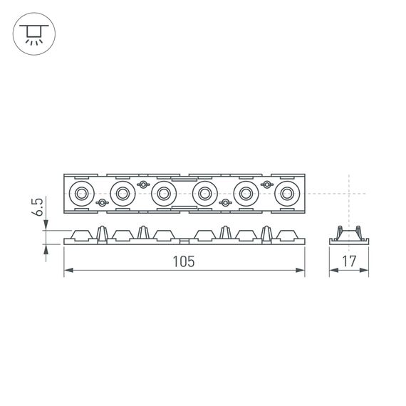 Arlight 041793 Экран линзованный SL-LINE-W20-55deg-540 (Arlight, Пластик) 041793, изображение 10