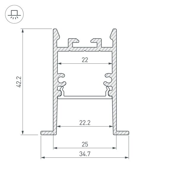 Arlight 031765 Профиль SL-COMFORT-3542-F-2000 ANOD BLACK (Arlight, Алюминий) 031765, изображение 7