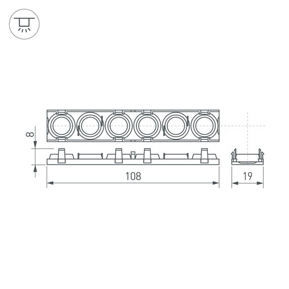 Arlight 041791 Экран линзованный SL-LINE-W20-30deg-540 (Arlight, Пластик) 041791, изображение 5