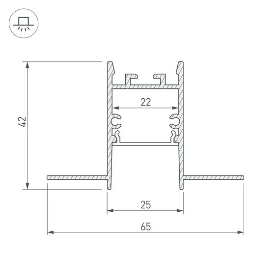 Arlight 033275 Профиль SL-COMFORT22-FANTOM-2000 ANOD (Arlight, Алюминий) 033275, изображение 6