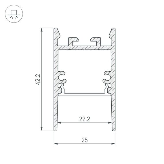 Arlight 031727 Профиль SL-COMFORT-2542-2000 ANOD (Arlight, Алюминий) 031727, изображение 6