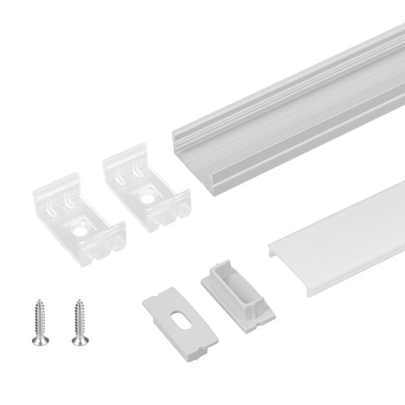 Arlight 036768 Профиль с экраном ARH-WIDE-H10-2000 ANOD+OPAL (Arlight, Алюминий) 036768, изображение 6