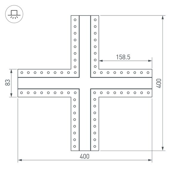 Arlight 030099 Крестовина SL-LINIA32-FANTOM (Arlight, Металл) 030099, изображение 4