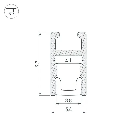 Arlight 036385 Профиль ARH-MICRO-0510-2000 ANOD (Arlight, Алюминий) 036385, изображение 6