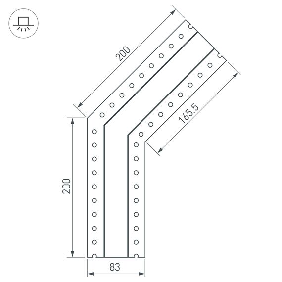 Arlight 030093 Угол SL-LINIA32-FANTOM-135 (Arlight, Металл) 030093, изображение 4