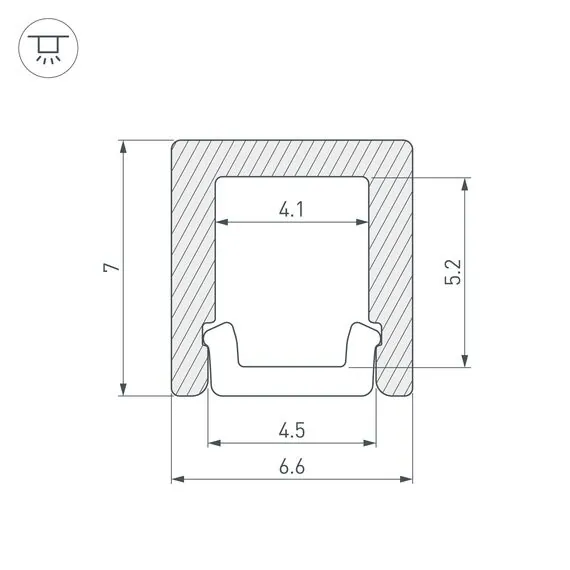 Arlight 036398 Профиль ARH-MICRO-0607-2000 ANOD (Arlight, Алюминий) 036398, изображение 6