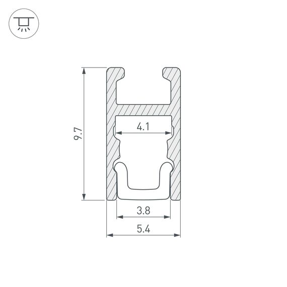 Arlight 036385 Профиль ARH-MICRO-0510-2000 ANOD (Arlight, Алюминий) 036385, изображение 7