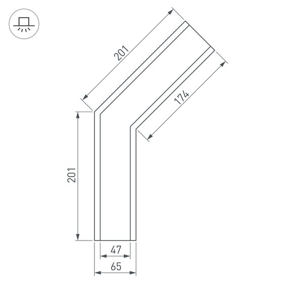 Arlight 030123 Угол SL-LINIA65-F-135 (Arlight, Металл) 030123, изображение 5
