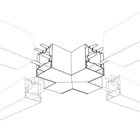 Arlight 021265 Угол S2-LINE-7977-X90 крестовой (Arlight, Металл) 021265, изображение 3