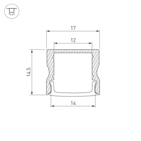 Arlight 039988 Профиль ARH-LINE-1715-2000 ANOD GOLD (Arlight, Алюминий) 039988, изображение 6