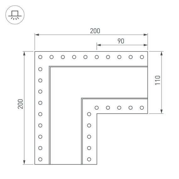 Arlight 030132 Угол SL-LINIA55-FANTOM (Arlight, Металл) 030132, изображение 4