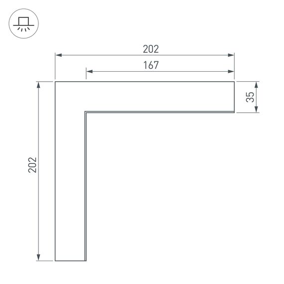 Arlight 030124 Угол SL-LINIA65-F внутренний (Arlight, Металл) 030124, изображение 5