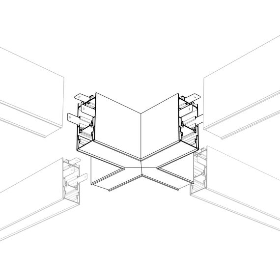 Arlight 021238 Угол S2-LINE-3360-X90 крестовой (Arlight, Металл) 021238, изображение 4