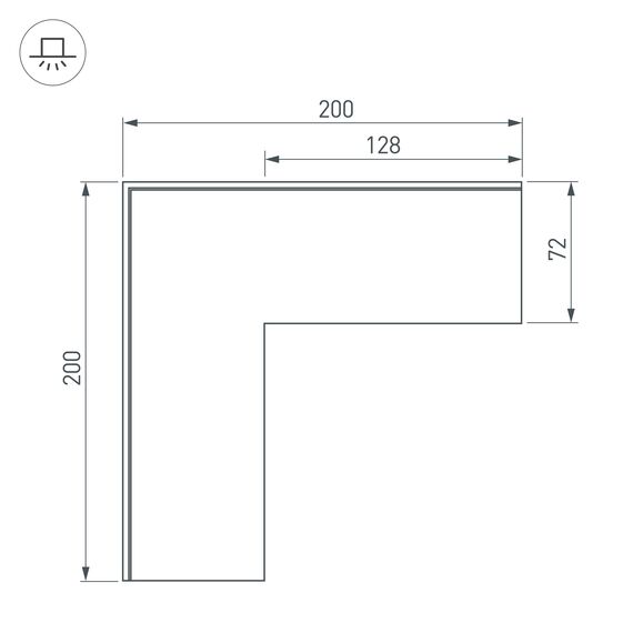 Arlight 030131 Угол SL-LINIA55-FANTOM внешний (Arlight, Металл) 030131, изображение 6