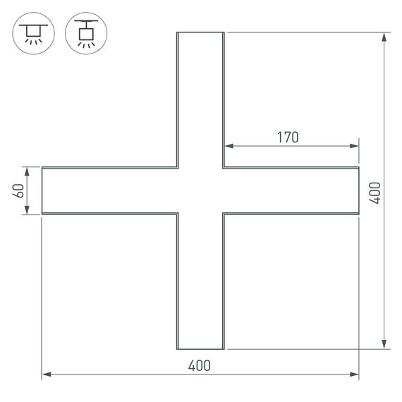 Arlight 030143 Крестовина SL-LINE-6070 (Arlight, Металл) 030143, изображение 6
