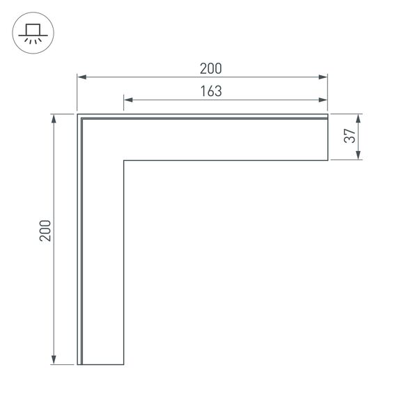 Arlight 030105 Угол SL-LINIA45-FANTOM внешний (Arlight, Металл) 030105, изображение 5