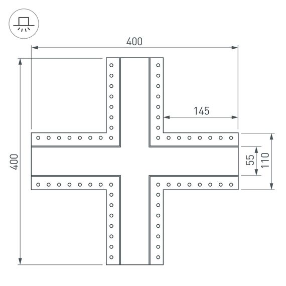 Arlight 030134 Крестовина SL-LINIA55-FANTOM (Arlight, Металл) 030134, изображение 4