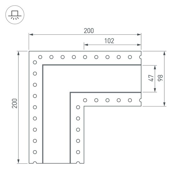 Arlight 030106 Угол SL-LINIA45-FANTOM (Arlight, Металл) 030106, изображение 6