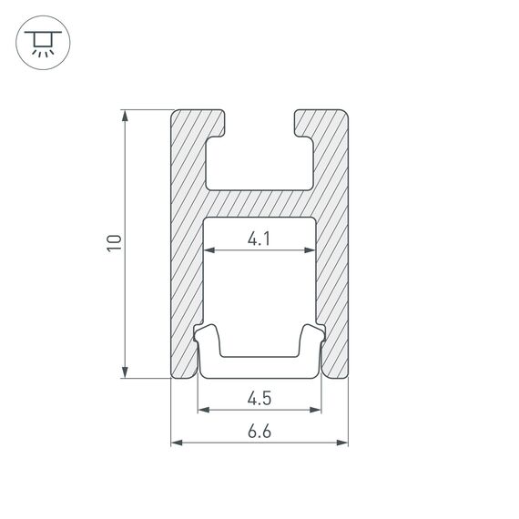 Arlight 036384 Профиль ARH-MICRO-0610-2000 ANOD (Arlight, Алюминий) 036384, изображение 6