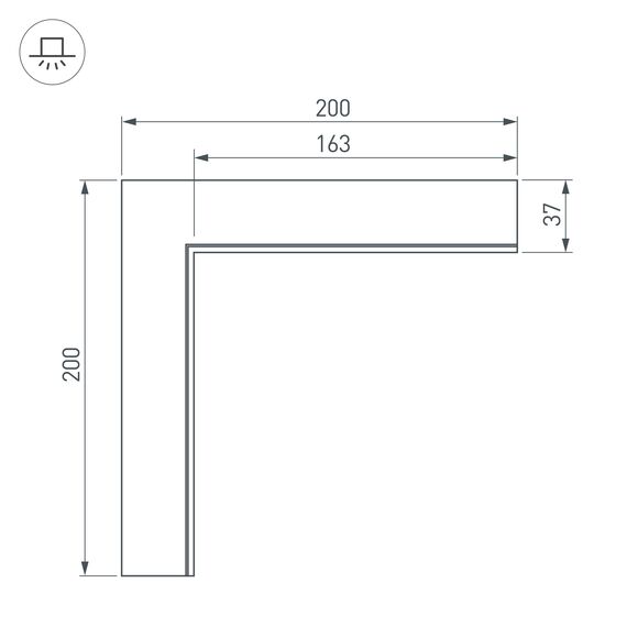Arlight 030103 Угол SL-LINIA45-FANTOM внутренний (Arlight, Металл) 030103, изображение 5