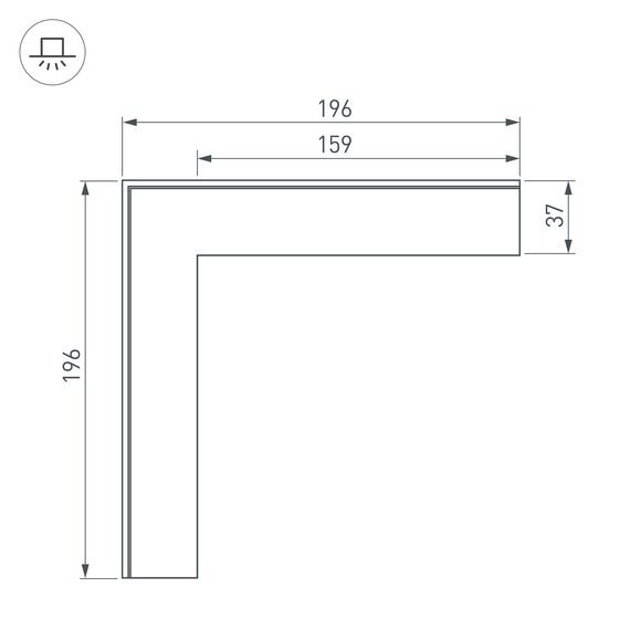 Arlight 030096 Угол SL-LINIA32-FANTOM внешний (Arlight, Металл) 030096, изображение 4