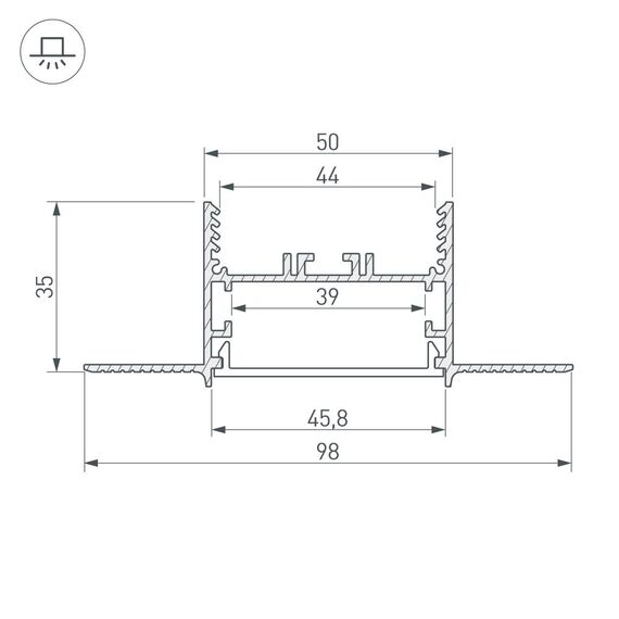 Arlight 030105 Угол SL-LINIA45-FANTOM внешний (Arlight, Металл) 030105, изображение 3