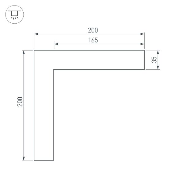 Arlight 030114 Угол SL-LINE-5035 внутренний (Arlight, Металл) 030114, изображение 4