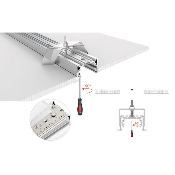 Arlight 021176 Профиль с экраном S2-LINIA55-F-2500 ANOD+OPAL (Arlight, Алюминий) 021176, изображение 4