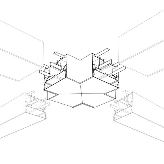 Arlight 021271 Угол S2-LINE-10570-X90 крестовой (Arlight, Металл) 021271, изображение 4