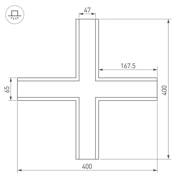 Arlight 030127 Крестовина SL-LINIA65-F (Arlight, Металл) 030127, изображение 6