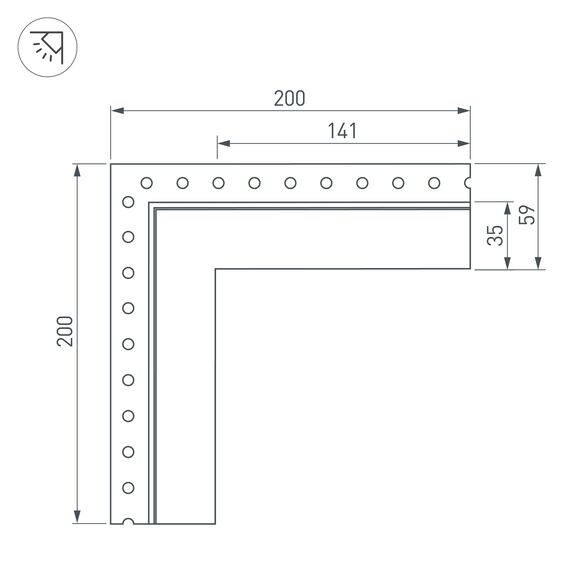 Arlight 030101 Угол SL-LINIA32-FANTOM-EDGE внешний (Arlight, Металл) 030101, изображение 3