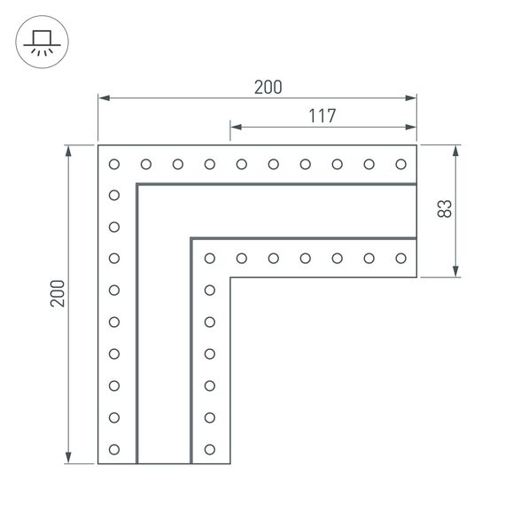 Arlight 030097 Угол SL-LINIA32-FANTOM (Arlight, Металл) 030097, изображение 5