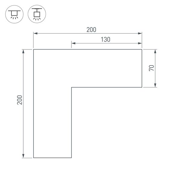 Arlight 030140 Угол SL-LINE-6070 внешний (Arlight, Металл) 030140, изображение 4