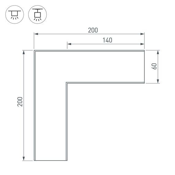 Arlight 030141 Угол SL-LINE-6070 (Arlight, Металл) 030141, изображение 4