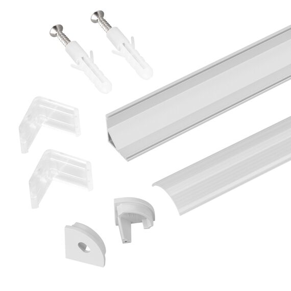 Arlight 036770 Профиль с экраном ARH-KANT-H16-2000 ANOD+OPAL (Arlight, Алюминий) 036770, изображение 4