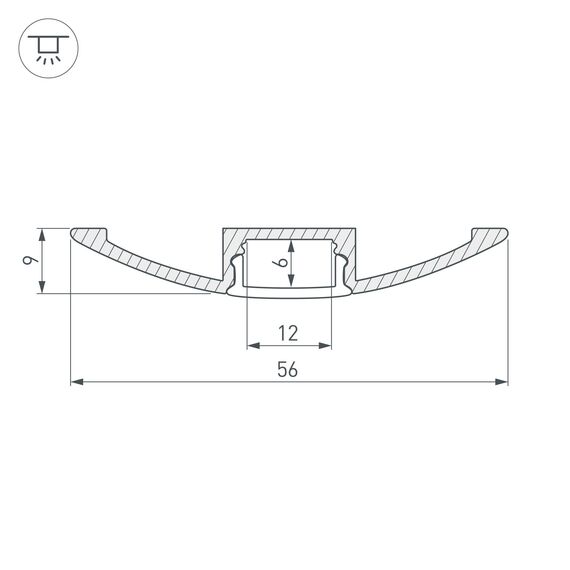 Arlight 016149 Профиль ARH-FLAT-2000 ANOD (Arlight, Алюминий) 016149, изображение 6