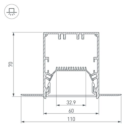 Arlight 027161 Профиль SL-LINIA55-FANTOM-2000 ANOD (Arlight, Алюминий) 027161, изображение 6