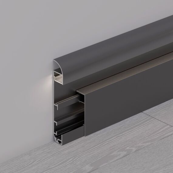 Arlight 045448 Профиль PLINTUS-H80-2000 BLACK (Arlight, Алюминий) 045448, изображение 8