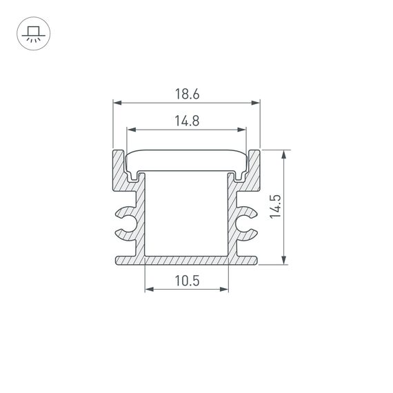 Arlight 045670 Профиль FLOOR18-H15-3000 ANOD (Arlight, Алюминий) 045670, изображение 5