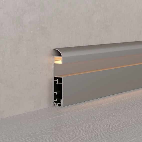 Arlight 046390 Профиль PLINTUS-H80-2000 ANOD (Arlight, Алюминий) 046390, изображение 8