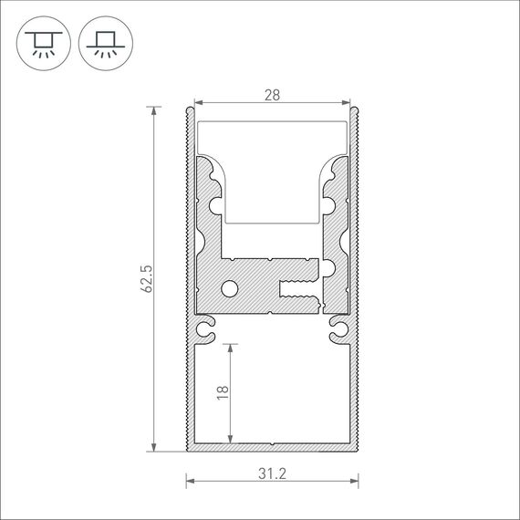 Arlight 039471 Профиль-держатель ARH-FLOOR27-H28-2000 (Arlight, Металл) 039471, изображение 6