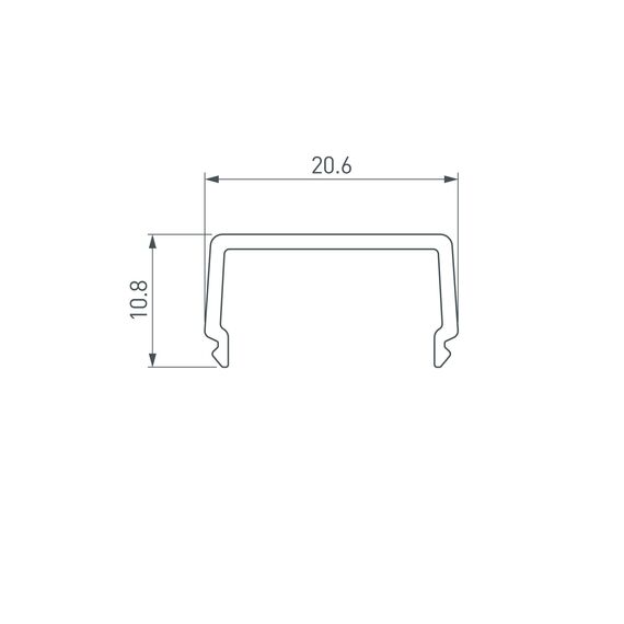 Arlight 016636 Экран ARH-WIDE-B-H20-2000 Square Frost-PM (Arlight, Пластик) 016636, изображение 4