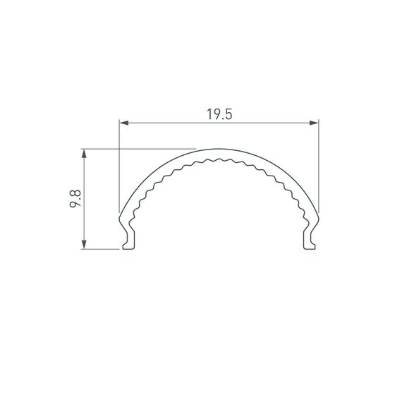Arlight 016626 Экран ARH-WIDE-B-H20-2000 Round Opal-PM (Arlight, Пластик) 016626, изображение 4