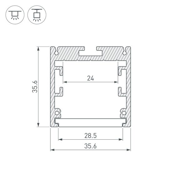 Arlight 025515 Профиль SL-ARC-3535-D1500-A90 WHITE (1180мм, дуга 1 из 4) (Arlight, Алюминий) 025515, изображение 5