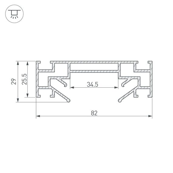 Arlight 040059 Профиль-держатель LGD-STRETCH-2TR-2000 (Arlight, Алюминий) 040059, изображение 3